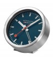 Mondaine Desk Clock Blu - Orologio da tavolo con sveglia blu