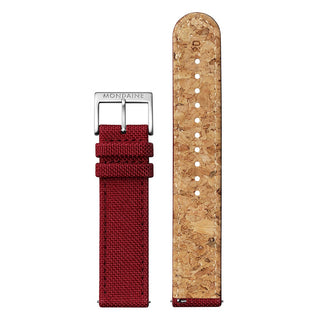 Cinturino Mondaine Tela Bordeaux 20 mm
