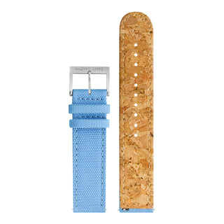Cinturino Mondaine Tela azzurro 20 mm