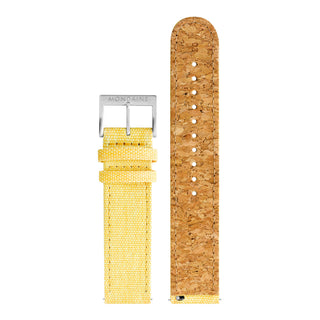 Cinturino Mondaine Tela Giallo 20 mm