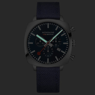 Grand Cushion Cronografo Blu 41mm