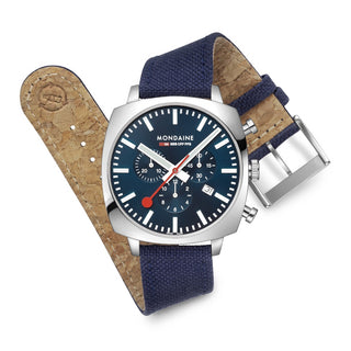 Grand Cushion Cronografo Blu 41mm