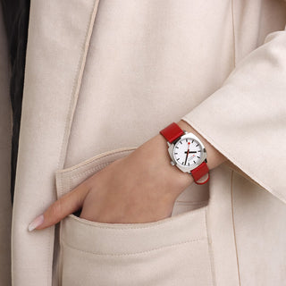Mondaine Petite Cushion Rosso 31mm