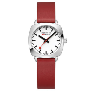 Mondaine Petite Cushion Rosso 31mm