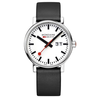 Orologio Mondaine 40 mm uomo quadrante grande data stile SBB