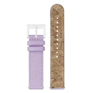 Cinturino tessuto e sughero Lilla / Essence 20 mm