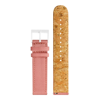 Cinturino tessuto e sughero Rosa / Essence 20 mm