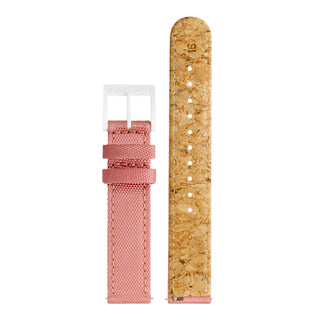 Cinturino tessuto e sughero Rosa / Essence 16 mm