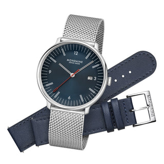 Mondaine Doppio Blu 41mm Doppio Cinturino