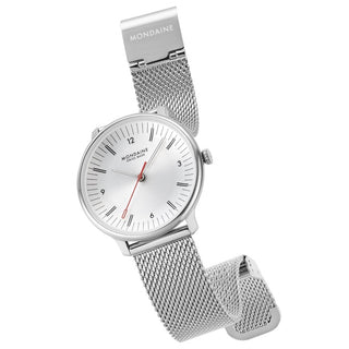Mondaine Doppio Silver Acciaio 33mm