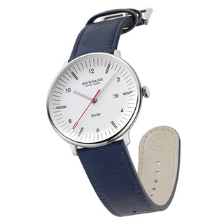 Mondaine Doppio Solar Cinturino Blu 41mm