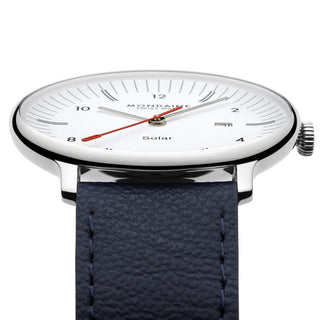 Mondaine Doppio Solar Cinturino Blu 41mm