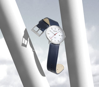 Mondaine Doppio Solar Cinturino Blu 41mm