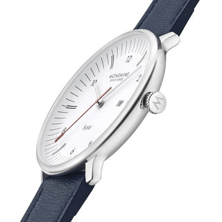 Mondaine Doppio Solar Cinturino Blu 41mm