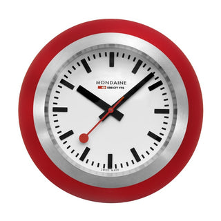 Mondaine Globe Rosso - Orologio da tavolo