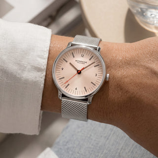 Mondaine Doppio Rose Gold 33 mm con bracciale milanese