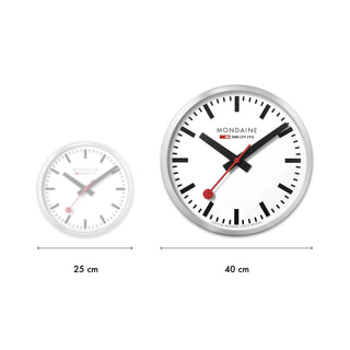 Mondaine Orologio Parete Argento 40cm