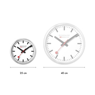 Mondaine Orologio Parete Argento 25 cm